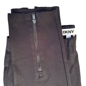 DNKY Black Stretch Pants with Zipper at the Bottom Leg